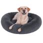 Preview: SLPRO Hundebett rund Hundekissen Hundesofa Katzenbett Donut waschbar (Ø 80 cm Außendurchmesser (XL), dunkelgrau