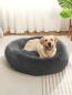 Preview: SLPRO Hundebett rund Hundekissen Hundesofa Katzenbett Donut waschbar (Ø 80 cm Außendurchmesser (XL), dunkelgrau