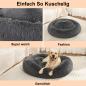 Preview: SLPRO Hundebett rund Hundekissen Hundesofa Katzenbett Donut waschbar (Ø 80 cm Außendurchmesser (XL), dunkelgrau