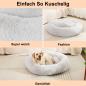 Preview: SLPRO Hundebett rund Hundekissen Hundesofa Katzenbett Donut waschbar (Ø 50 cm Außendurchmesser (S), hellgrau)