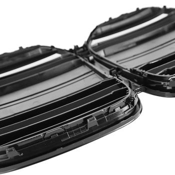 Sport GRILL Kühlergrill Schwarz Glanz für FÜR BMW 4ER G22 G23 DOPPELSTEG Glanz