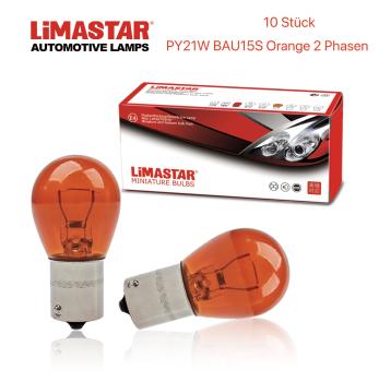 10 Stück 12V 21W BAU15s P21W Glühlampe Glühbirne Lampe Autolampe orange