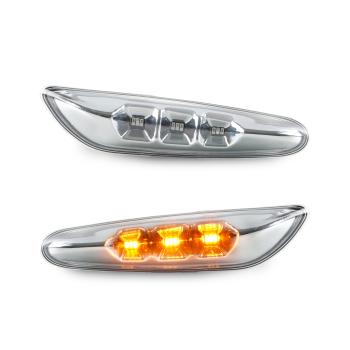 Led Seitenblinker Chrom Blinker für BMW E46 E90 E91 E60 E61 E82 E87