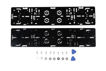 2x Stück elegante Rahmenlose Kennzeichenhalter für Kennzeichen 520 x 110 mm