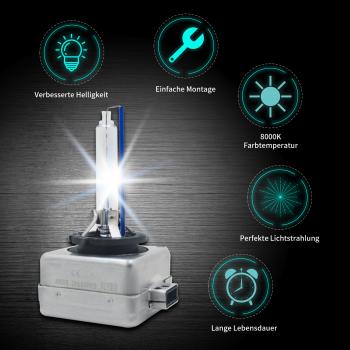 D1S 8000K XENON BRENNER für Birnen Lampen Frontscheinwerfer