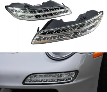 LED BLINKER + TAGFAHRLICHT OPTIK FÜR PORSCHE 911 997 CHROM FACELIFT DESIGN 04-08