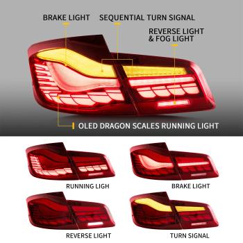 Voll LED Rückleuchten für BMW F10 Limousine 2010-2016 Rot in OLED Technik