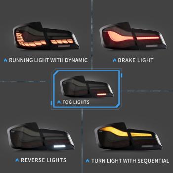 Voll LED Rückleuchten für BMW F10 Limousine 2010-2016 Smoke in OLED Technik