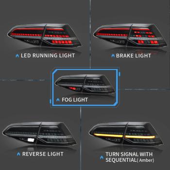 Voll LED Rückleuchten für VW Golf 7 2013-2020 Smoke in OLED Technik