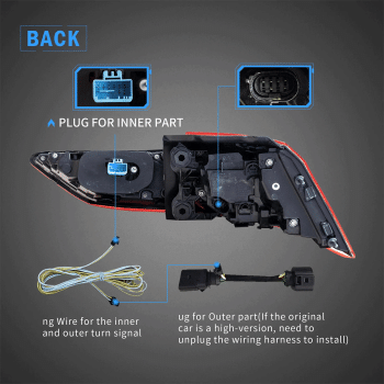 Voll LED Rückleuchten für VW Golf 8  2019 - 2022 Rot Red mit dynamischen Blinker