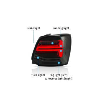 Voll LED Rückleuchten für VW Polo 6R 6C 2011-2017 Smoke in dynamischer Blinker