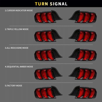 Voll LED Rückleuchten für Ford Mustang 2015 - 2020 Rot in OLED Technik RED