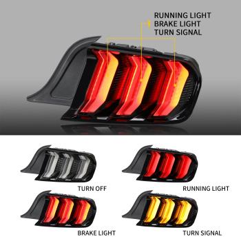 Voll LED Rückleuchten für Ford Mustang 2015 - 2020 Rot in OLED Technik RED