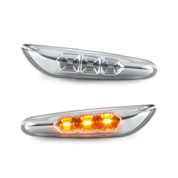 Led Seitenblinker Chrom Blinker für BMW E46 E90 E91 E60 E61 E82 E87