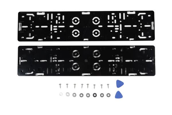 2x Stück elegante Rahmenlose Kennzeichenhalter für Kennzeichen 520 x 110 mm