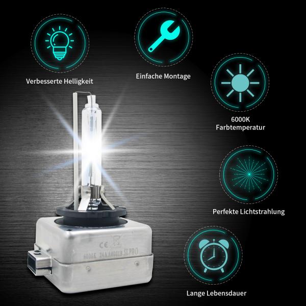 D1S 6000K XENON BRENNER für Birnen Lampen Frontscheinwerfer