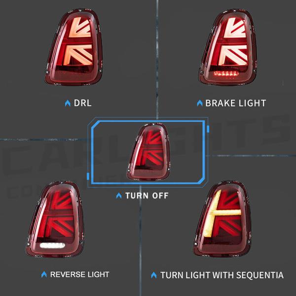 Voll LED Rückleuchten für Mini Cooper R56 R57 R58 R59 2007-2013 Rot